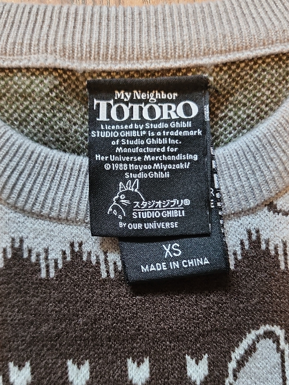 Our Universe Studio Ghibli My Neighbor Totoro Sweater - BoxLunch Exclusive - Picture 5 of 7
